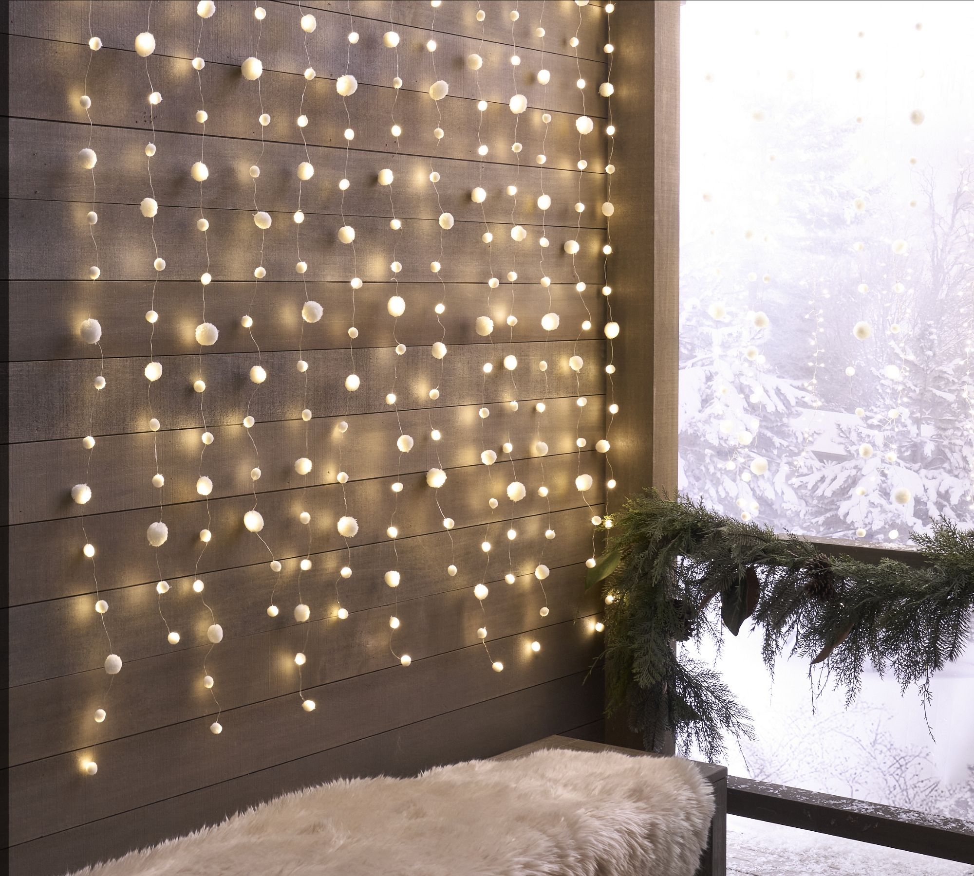 Snowball Rain String Lights