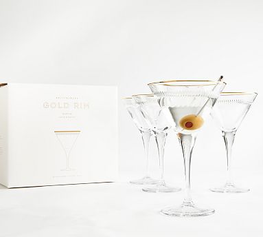 Pottery Barn Martini Glasses