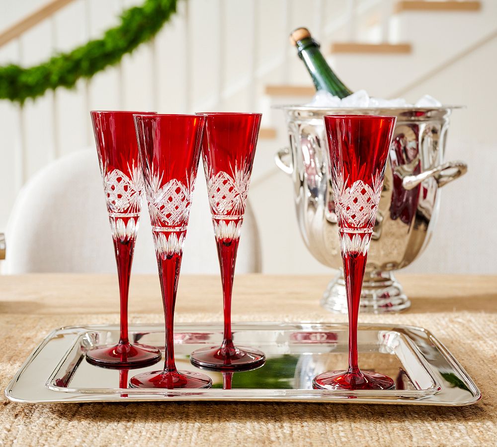 Pottery Barn Champagne Flutes