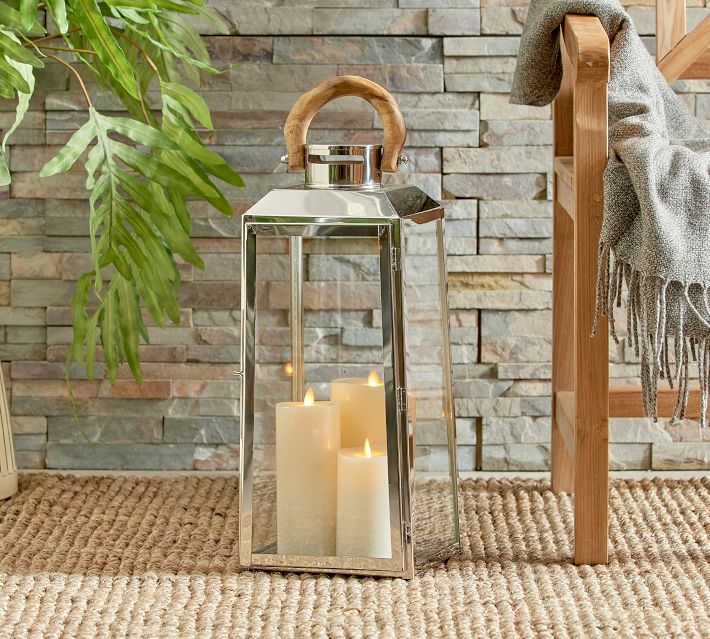 Pottery Barn Outdoor Candle - popular Flameless Indoor / Outdoor Pillar