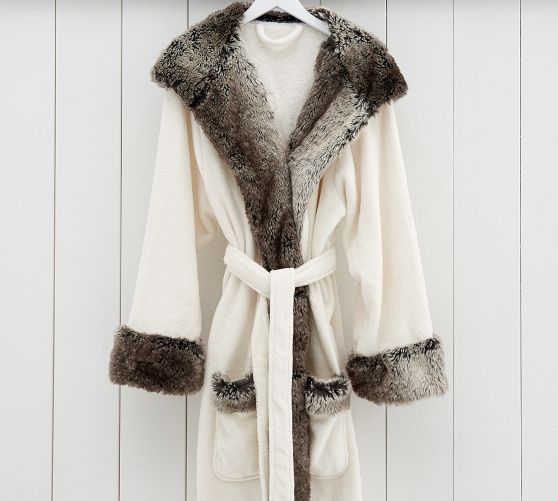 Pottery barn alpaca robe deals