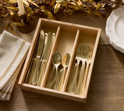 Pottery retailer Barn Gold Flatware Serving Set