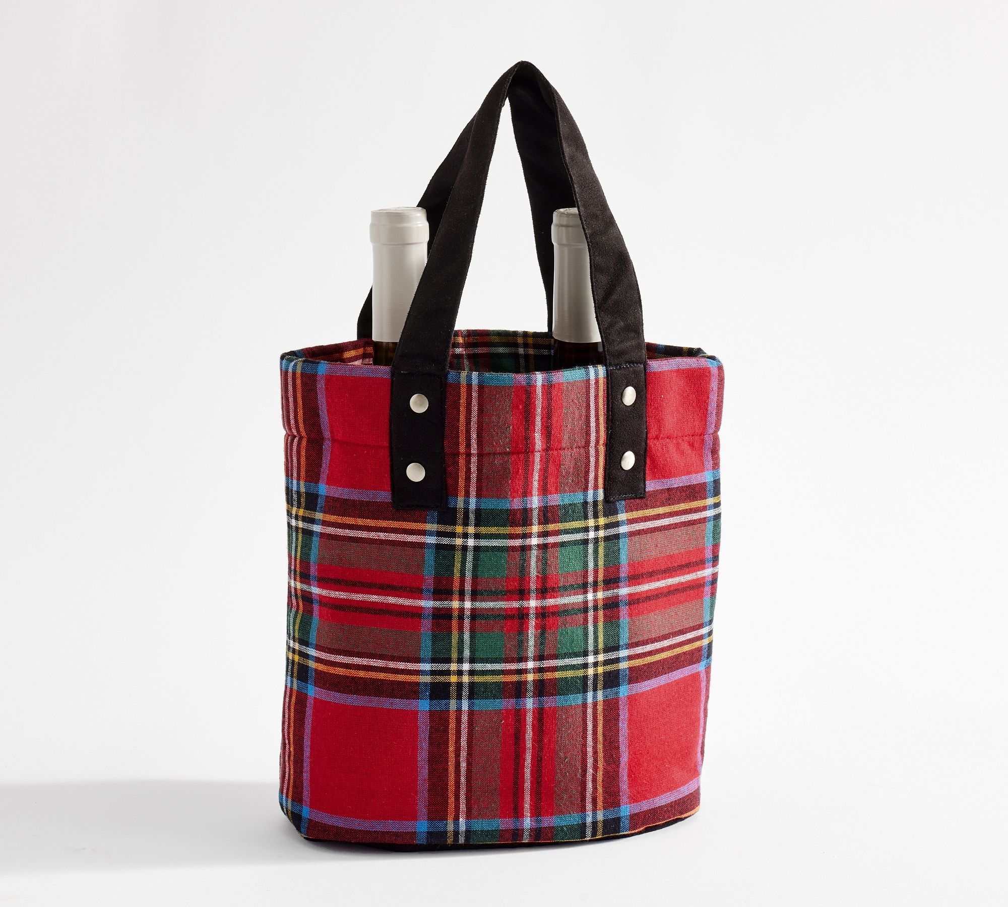 Stewart Plaid Double Wine Bag