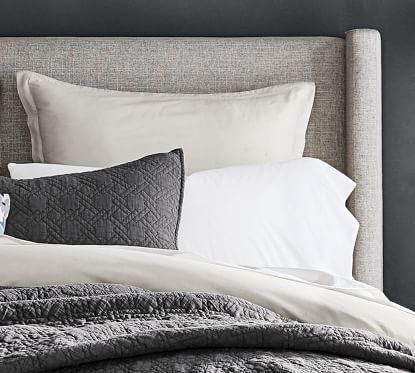 Elliot Shelter Footboard Upholstered Storage Bed Pottery Barn