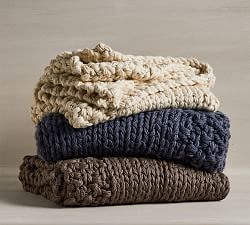 Pottery barn chunky throw sale