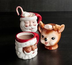 Cheeky Reindeer Handcrafted Ceramic Mugs