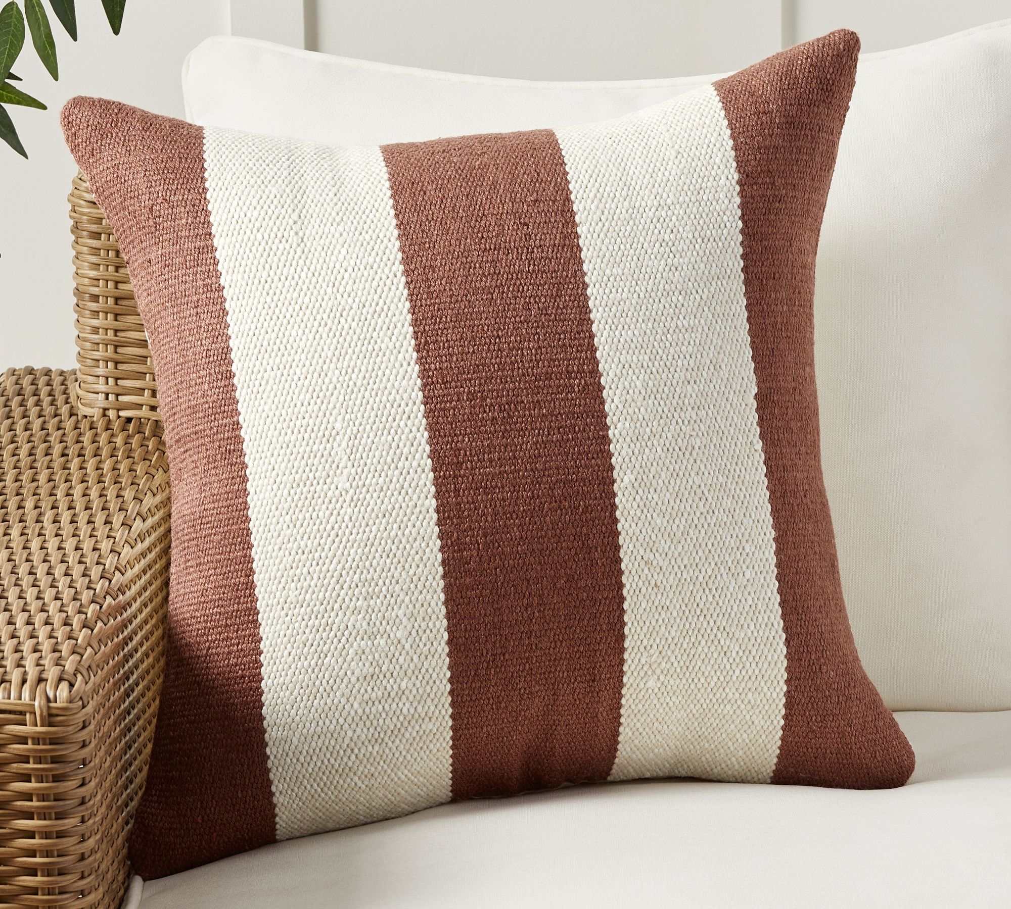 Classic Striped Handwoven Outdoor Pillow