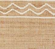 Natural Handwoven Wool and Jute Rectangular Rug