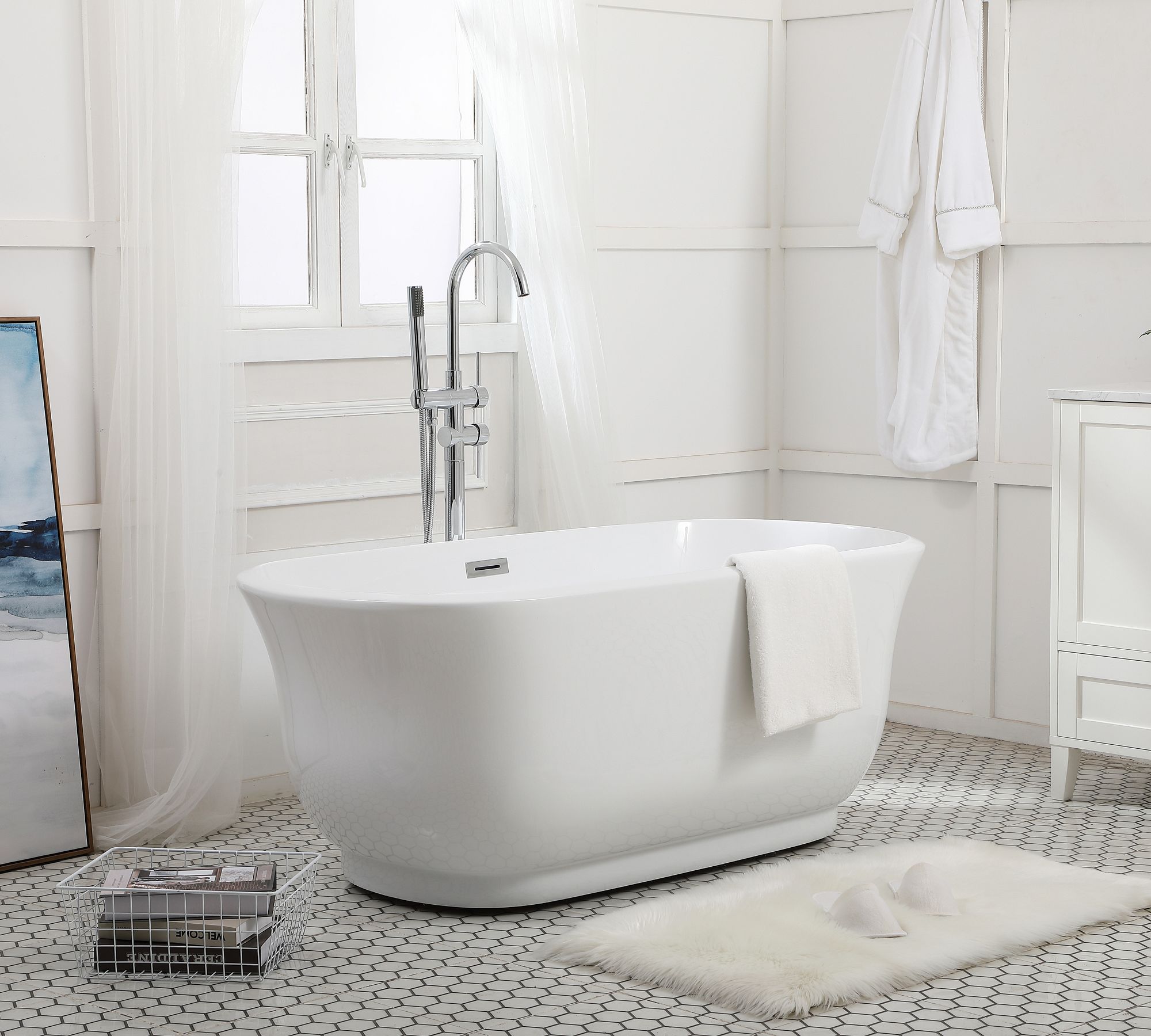 Gwen 59" - 67" Freestanding Bathtub