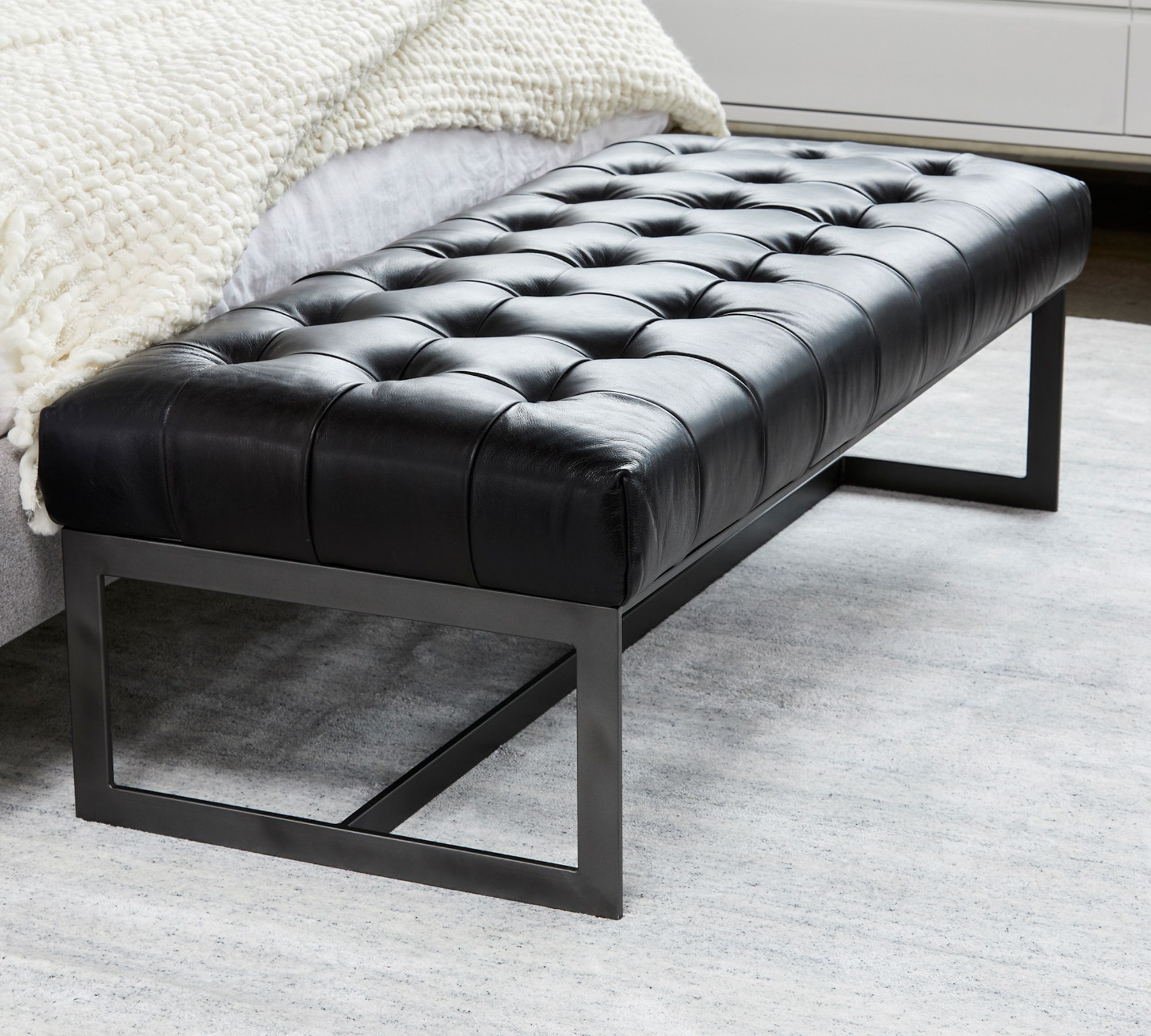 Ram Leather Bench (54")