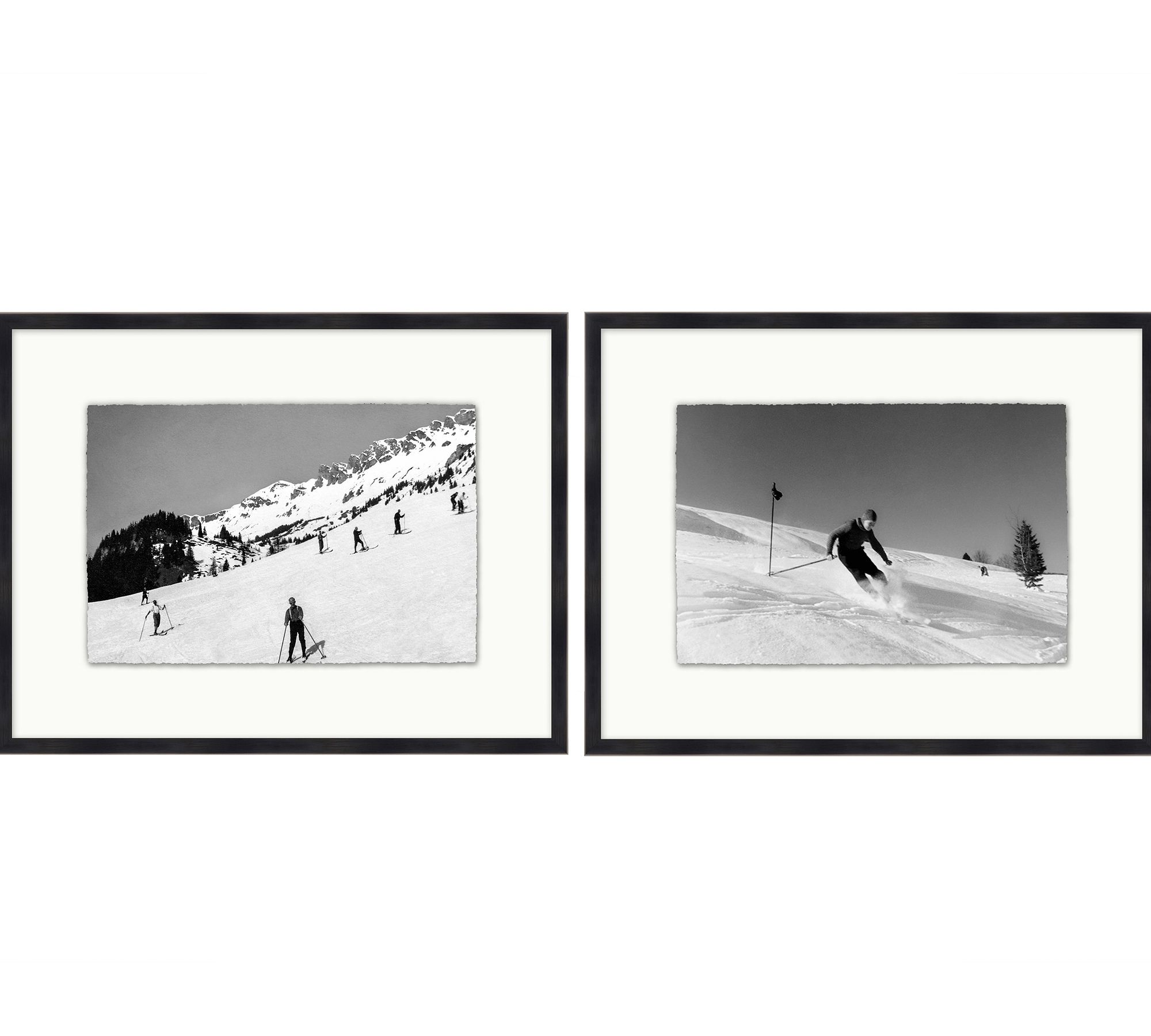 Vintage Slopes Framed Print