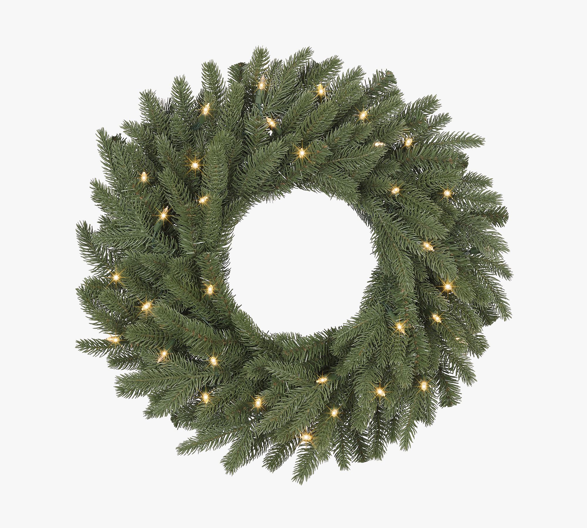 Open Box: Lit Faux Kennedy Fir Wreath & Garland