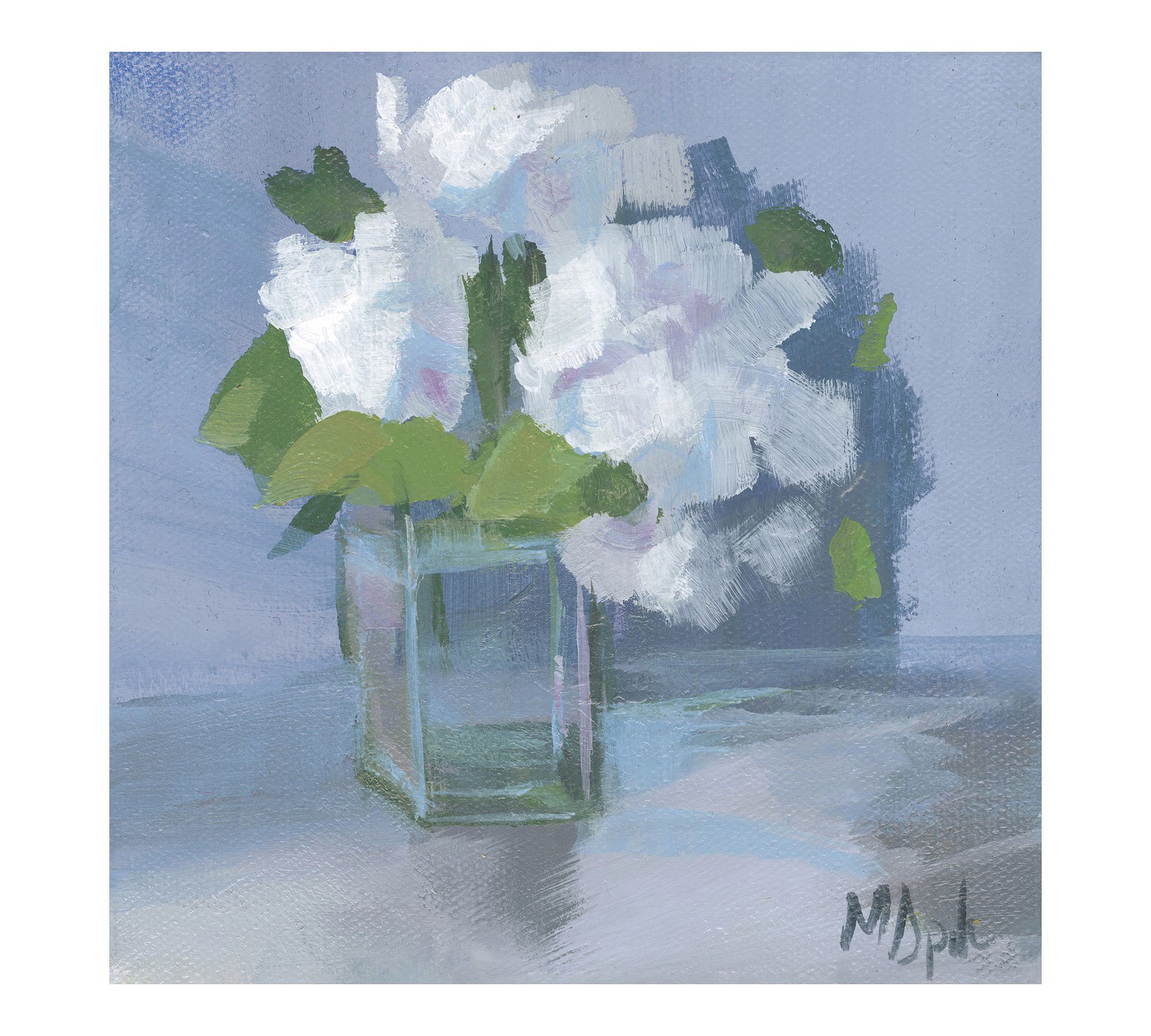 Glass Vase Floral Framed Print