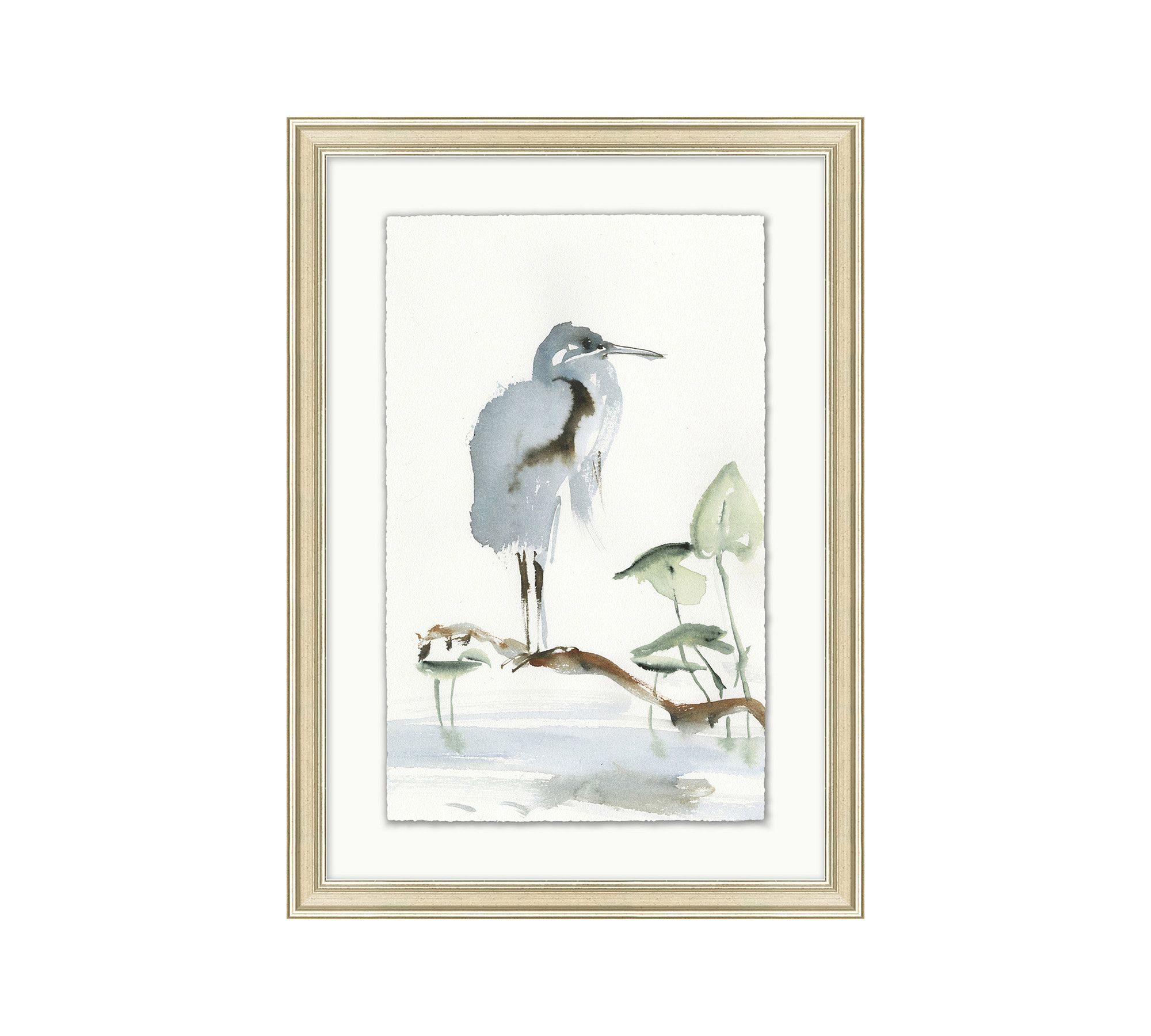 Perched Egret Framed Print