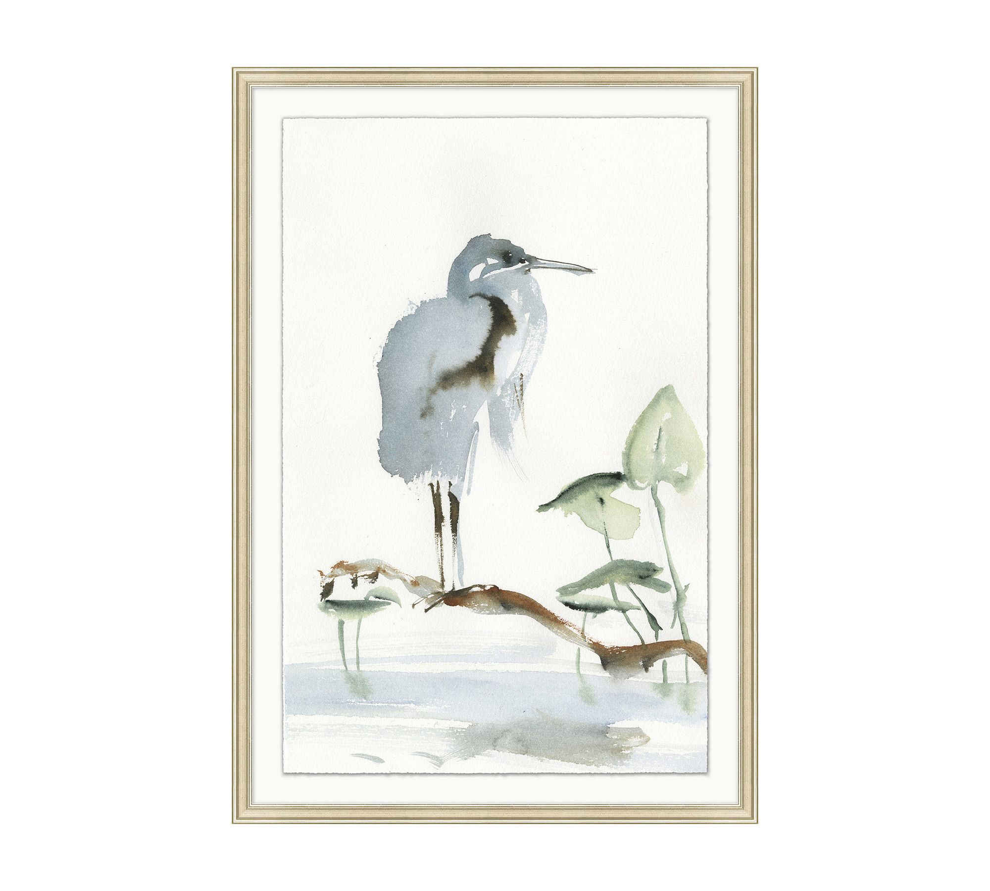 Perched Egret Framed Print