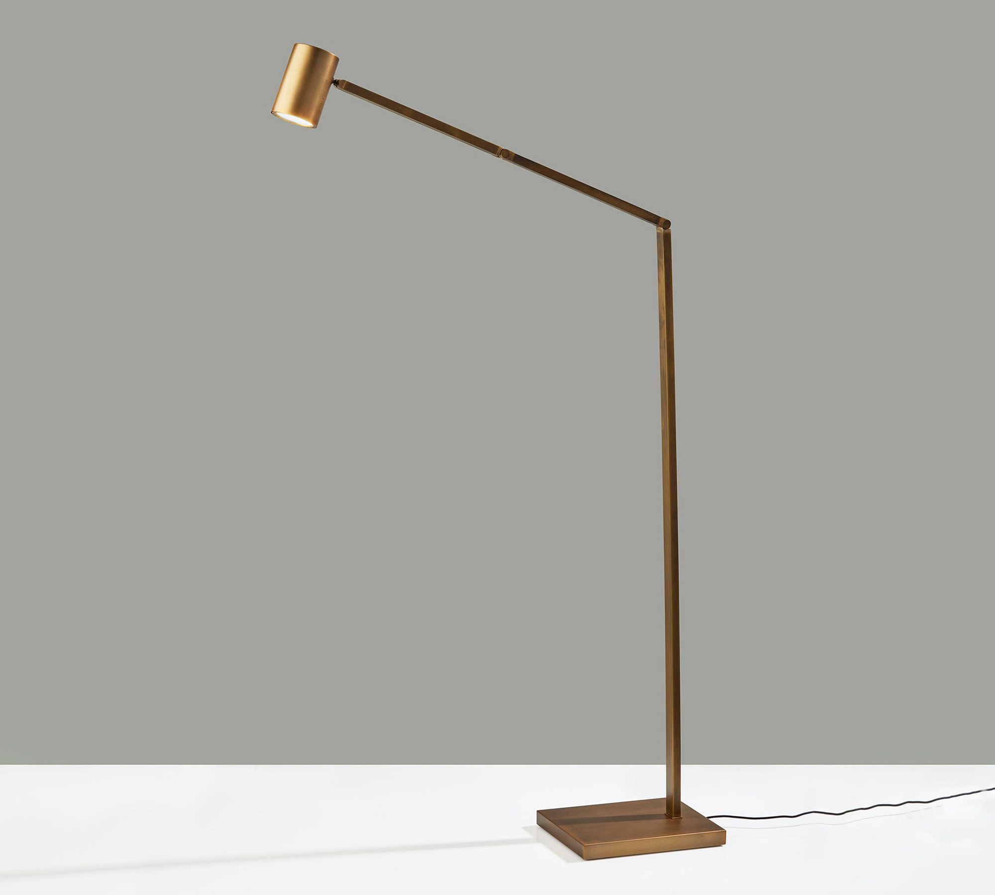 Noble Metal Task Floor Lamp (58")