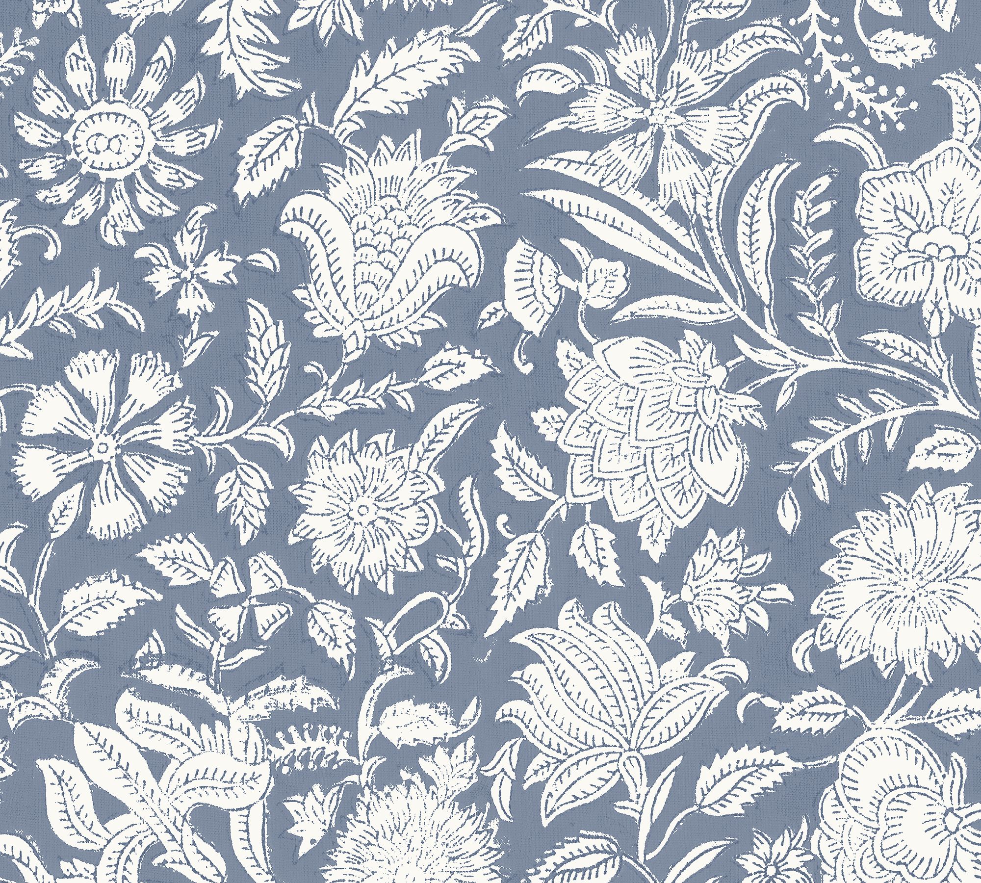 Floral Block Print Wallpaper