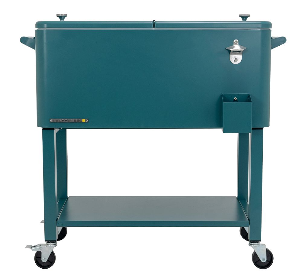 Cooler with Bottle Opener and Removable Stand