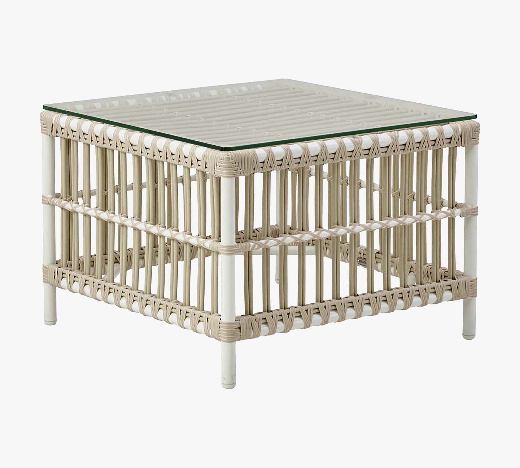 Caroline Rattan Square Outdoor Side Table (24")