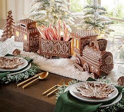 Handcrafted Ceramic Gingerbread Train