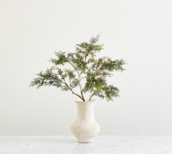 Good New in Box Pottery Barn Light Up Potted Small Faux Juniper Tree 24”