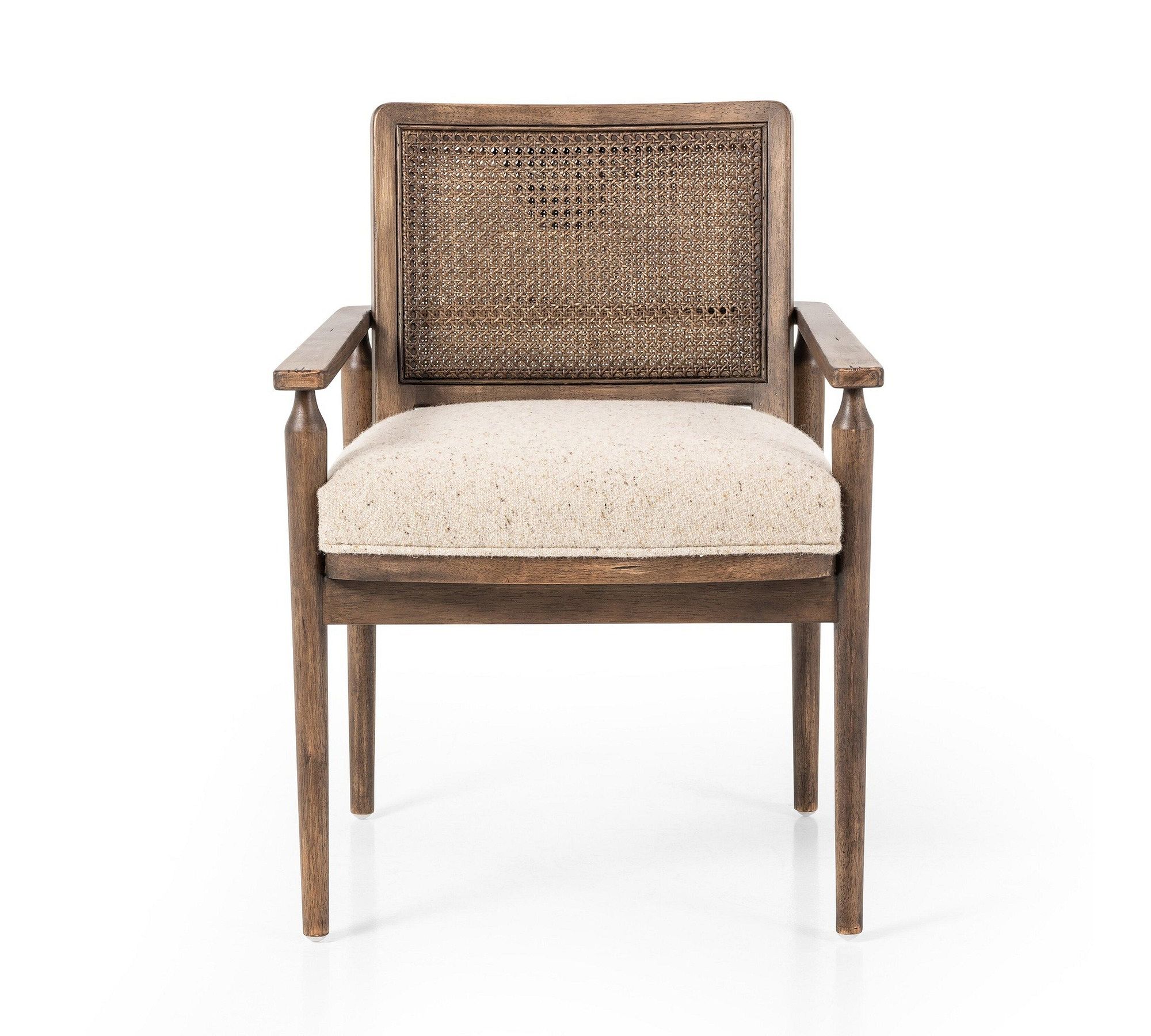 Giselle Upholstered Cane Dining Armchair