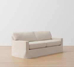 Buchanan Square Arm Slipcovered Sofa (78&quot;&ndash;90&quot;)