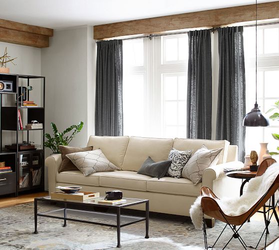 Pottery barn cameron roll arm sofa discount