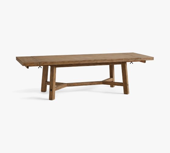 Rustic Farmhouse Extending Dining Table 77 102 Pottery Barn