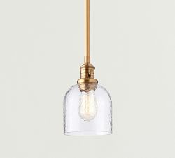 Textured Glass Pole Pendant (6&quot;-10&quot;)