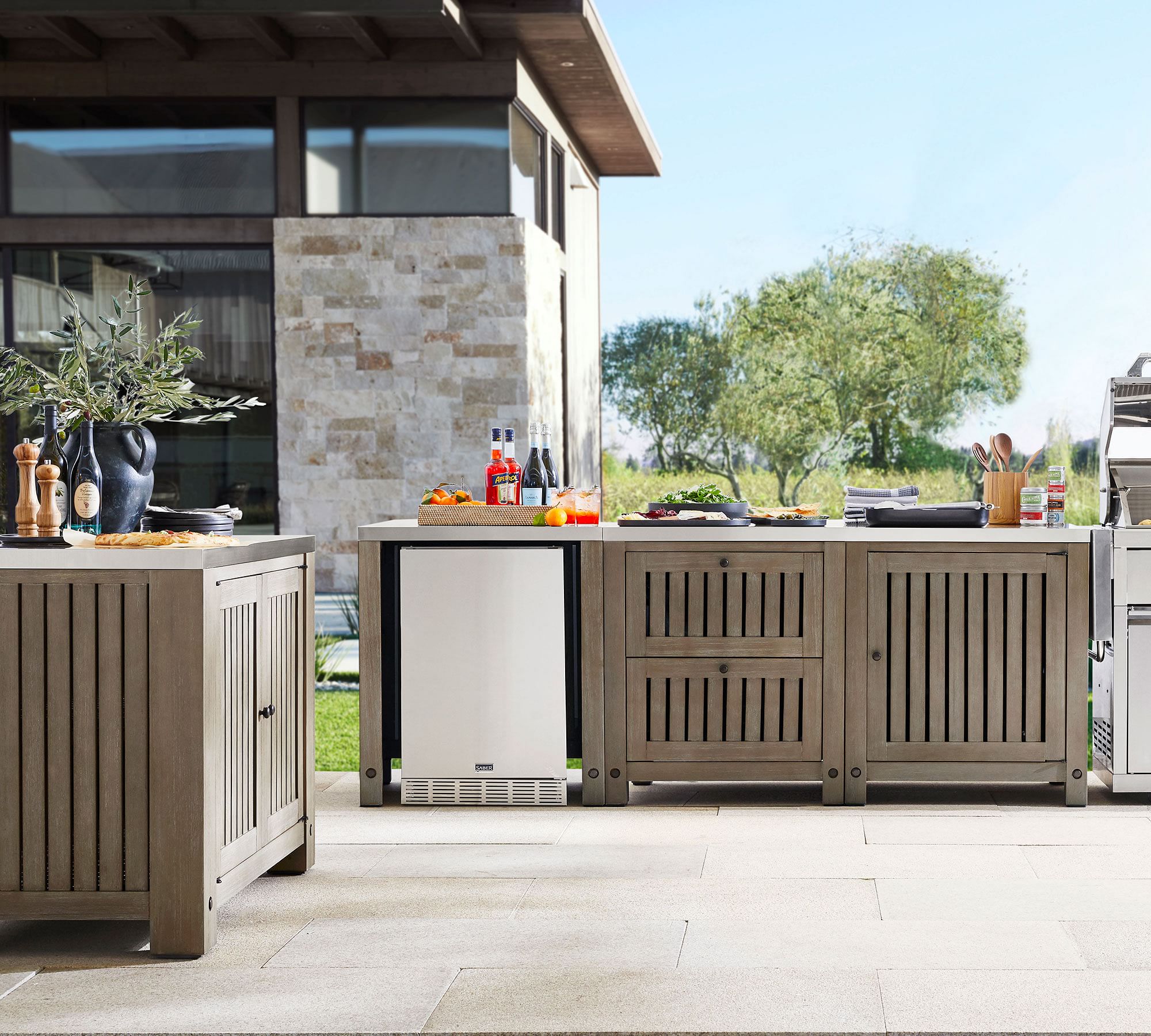 Abbott Acacia Ultimate 3-Piece Outdoor Kitchen Set