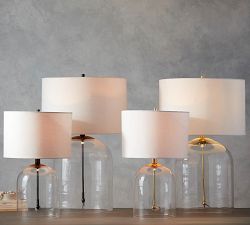 Aria Glass Dome Table Lamp (20&quot;-27&quot;)