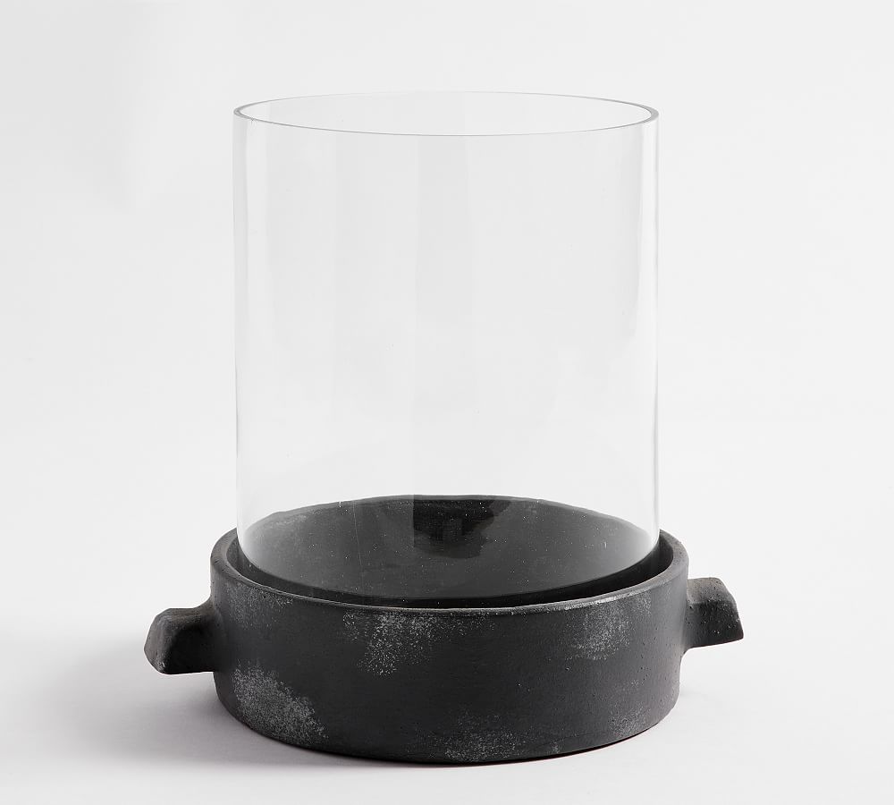 Artisan Handcrafted Ceramic Hurricane Candleholder