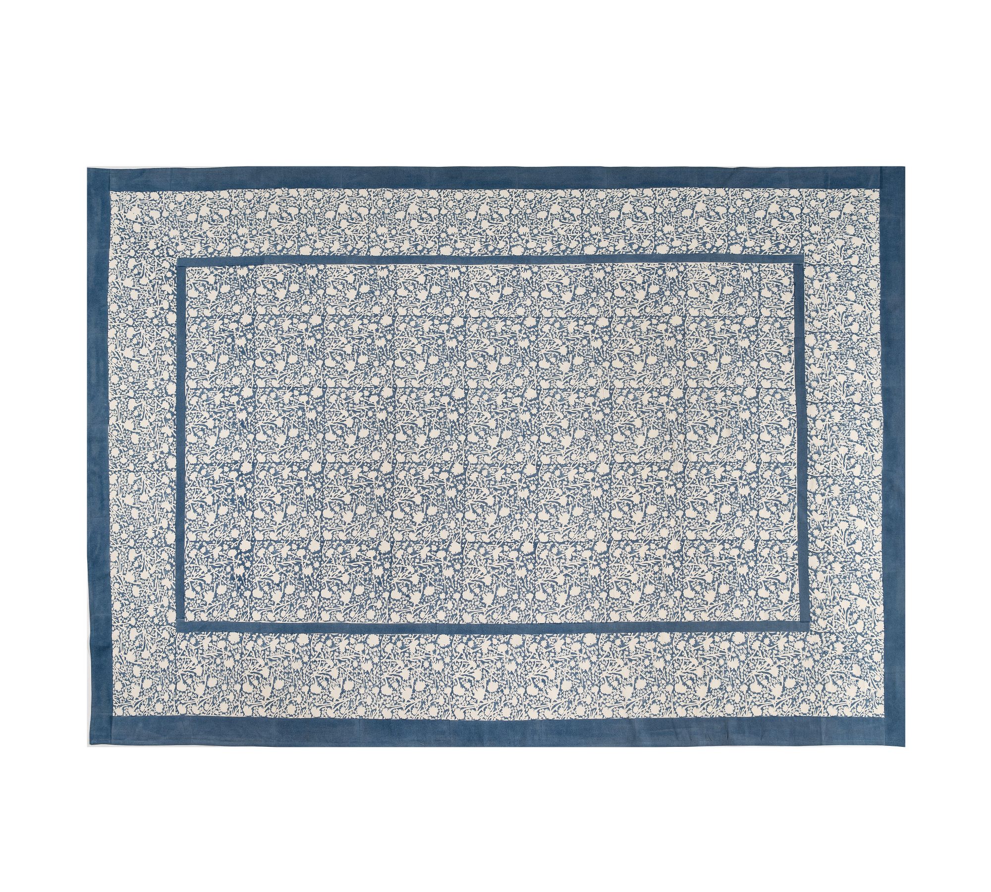 Carmel By the Sea Block Print Cotton Tablecloth