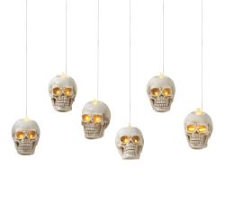 Hanging Skull LED String Lights - Set of 6