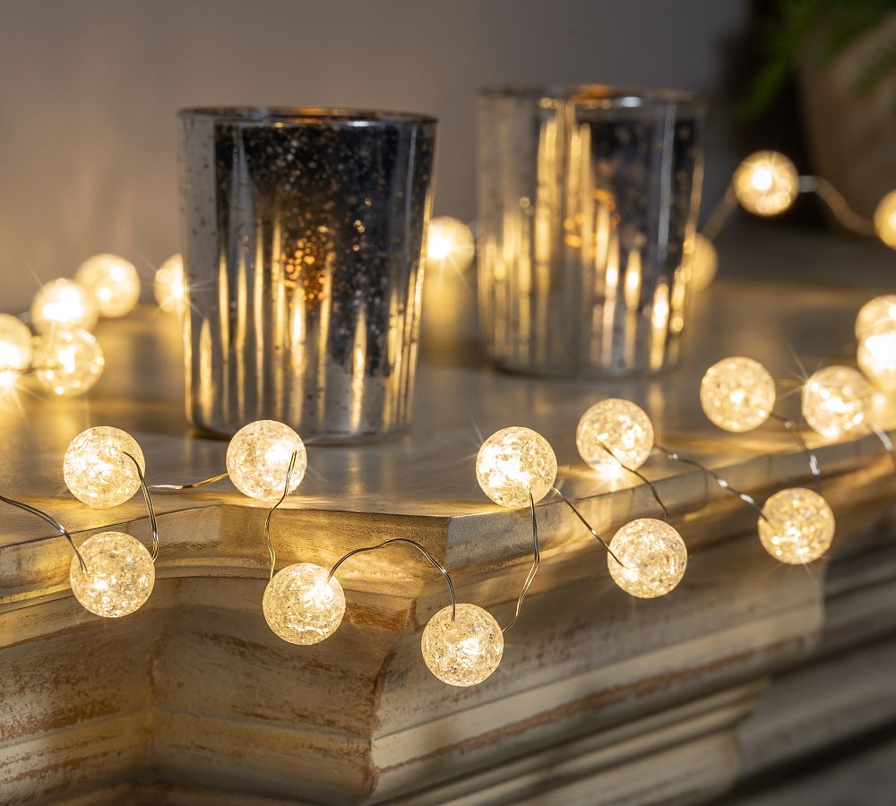 LED Crackle Ball String Lights