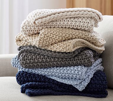 Pottery Barn online Bayside Needle stitch throw