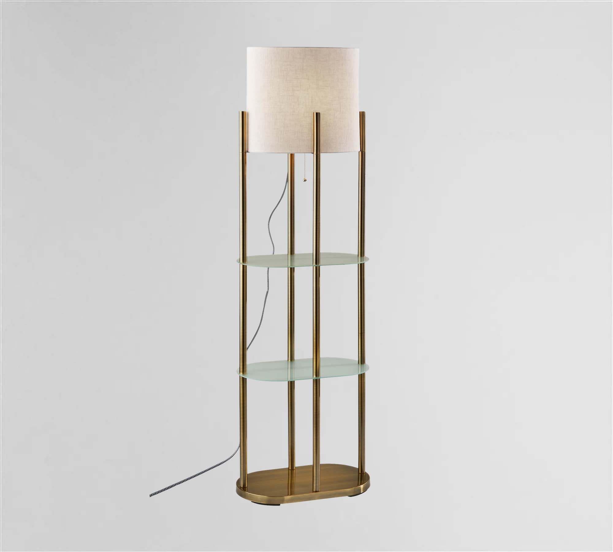 Hillview Metal Shelf Floor Lamp (61")