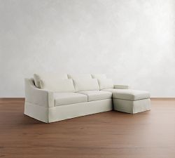 York Slope Arm Deep Seat Slipcovered Chaise Sectional (84&quot;&ndash;115&quot;)