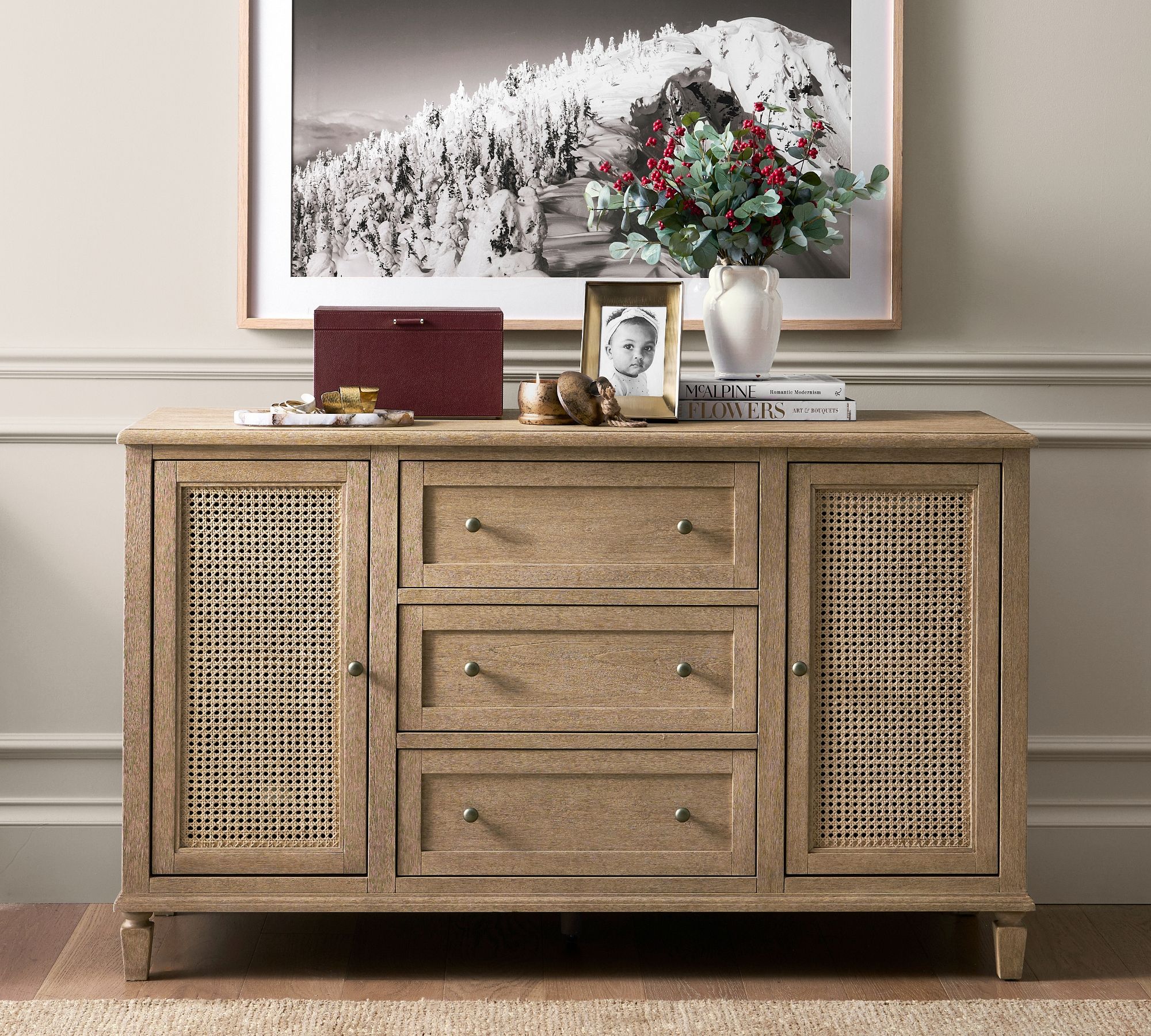 Sausalito Cane Extra Wide Dresser (66")