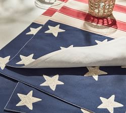 American Flag Cotton Placemats - Set of 4