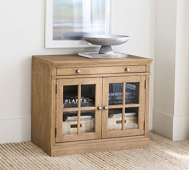 Double glass door cabinet discount