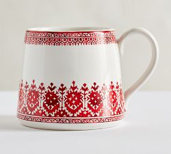 Tahoe Fair Isle Stoneware Mugs - Set of 4