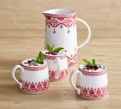 Tahoe Fair Isle Stoneware Mugs - Set of 4