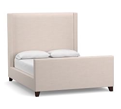 Harper Upholstered Non-Tufted Tall Bed With Footboard