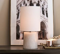 Tapered Alabaster Table Lamp (20&quot;)