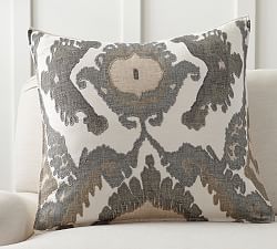 Hudson Ikat Embroidered Pillow