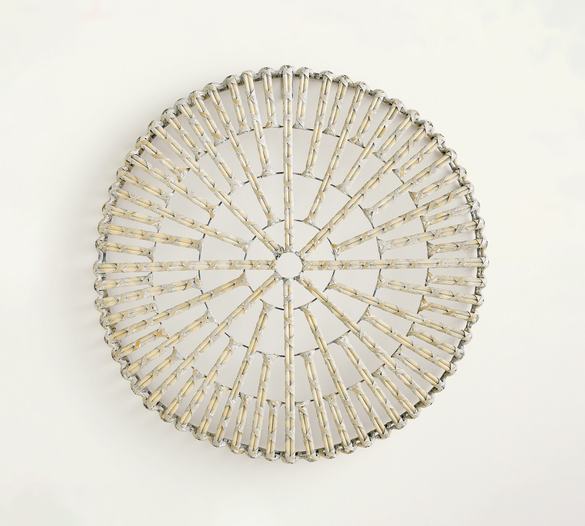 Handwoven Willow Wheel Wall Art