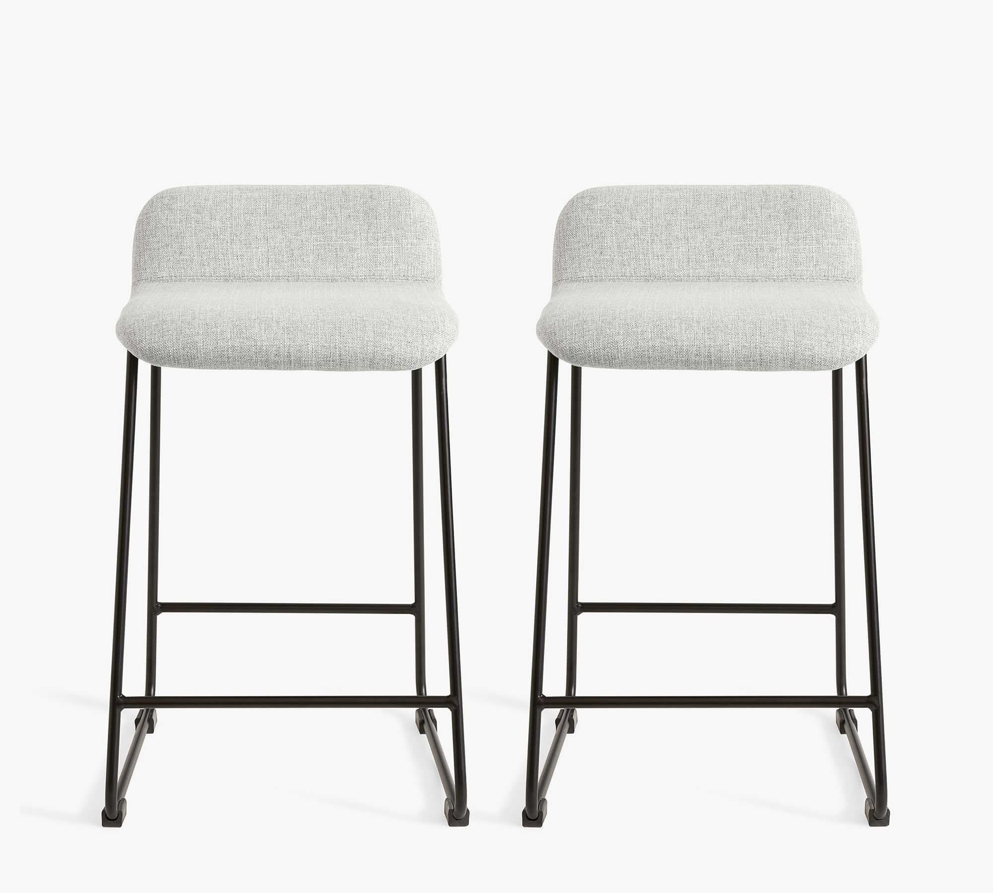 Zoe Upholstered Metal Stool