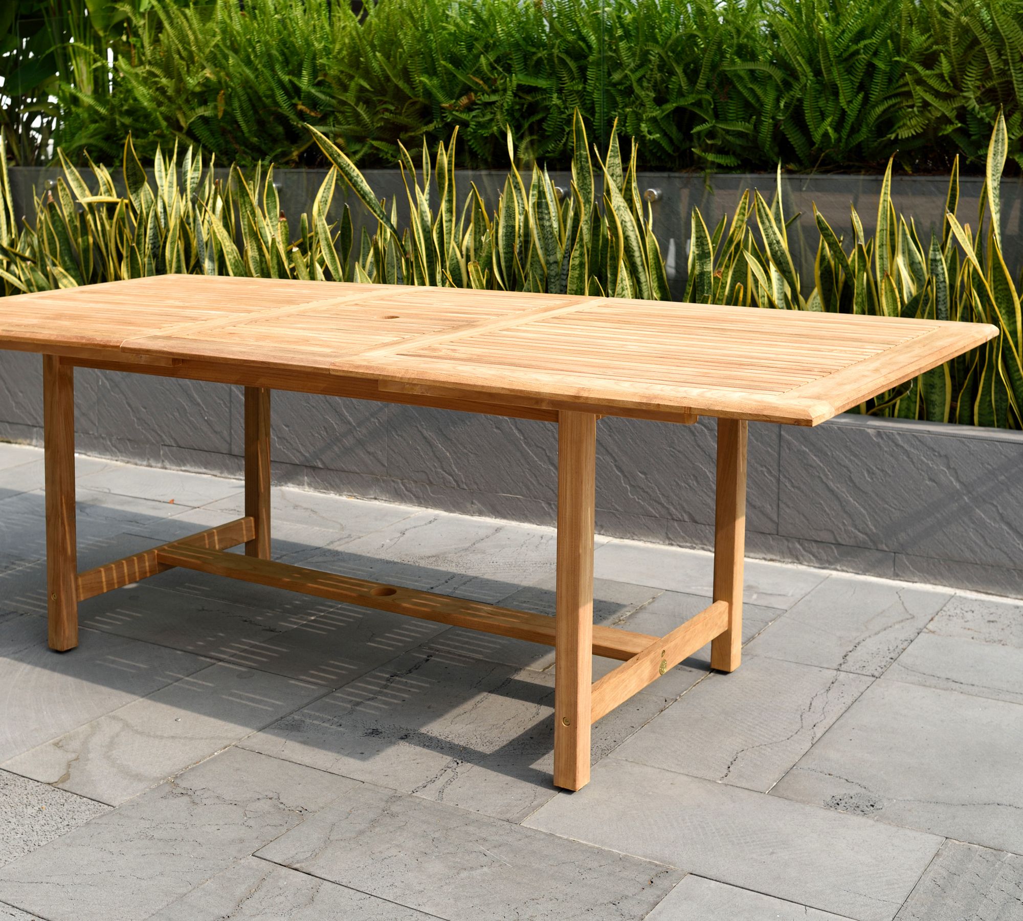 Nassau Extending Teak Rectangular Outdoor Dining Table